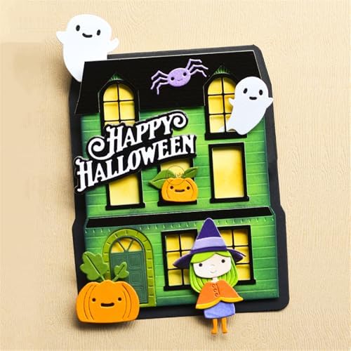 Shadow English Words Happy Halloween Metal Cutting Dies for Card Making
