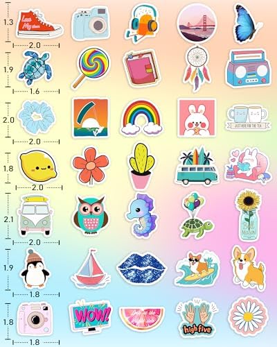 300 Pcs Stickers for Kids, Cute Vinyl Waterproof Stickers for Water Bottle | Treasure Box Toys for Classroom Prizes, Teacher Back to School Supplies Gifts, Sticker Pack for Girls Teens, Party Favors