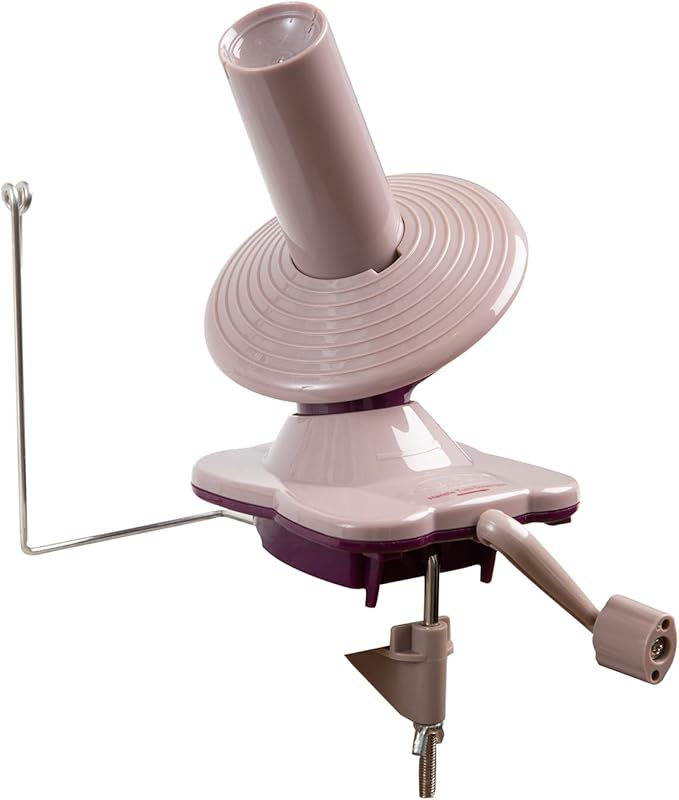 Knit Picks Yarn Ball Winder for Knitting and Crocheting (Purple) | Manual ball winder that winds up to 100g or 3.5 ounces of yarn into a cake