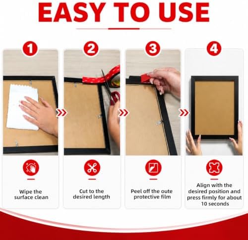 3M Double Sided Tape Heavy Duty 0.39in x 10ft, Removable Mounting Tape