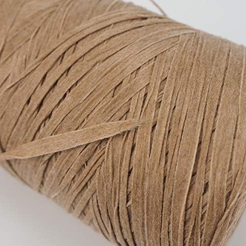 NICEEC Kraft Paper Ribbon Yarn 474yds/5.3oz - Khaki