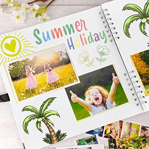 Scrapbook Album, 70 Pages, 10 x 10 Inch, White Photo Album, Scrap Book | Hardcover with Thick 200 GSM Kraft Paper, Ideal for Your Scrapbooking Albums, Art & Craft Projects (White, 10 x 10 Inch)