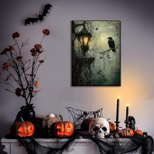 Halloween Diamond Art Kits for Adults Round Diamond Painting 12x16 Inch