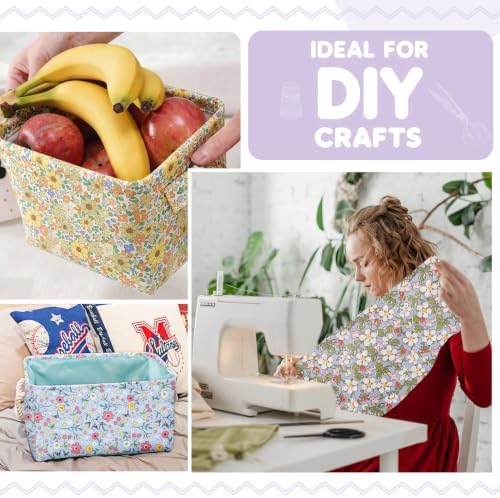Aubliss 8pcs Fat Quarter Fabric Bundles (100% Cotton - 20'' x 20'')