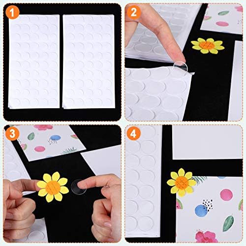 Zonon 500 Pcs Double Sided Adhesive Dots Clear Glue Point Tape Stickers Balloon Glue Round Mini No Traces Adhesive Sticker Dot Sticker for Classroom Decor Craft DIY Office (0.79 Inch/ 20 mm)