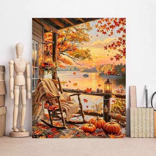 YOLENIX Autumn Twilight Diamond Art Kits for Adult Diamond Painting Kit
