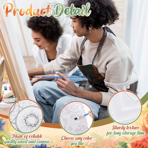 Sherr 140 Pcs 20 Set Pre Drawn Canvas Painting Kit, Fruit