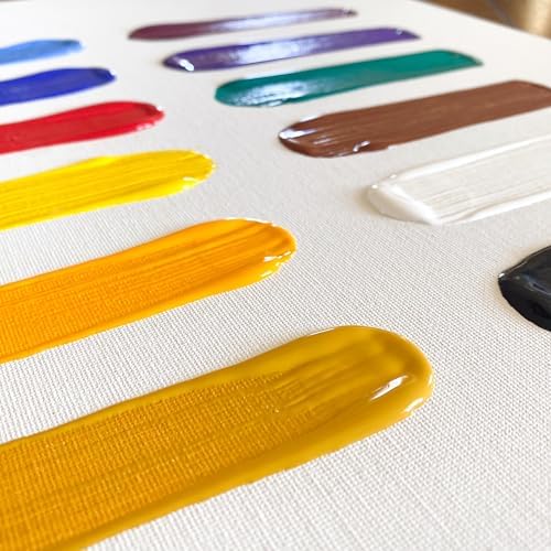 milo Acrylic Paint Set, 12 Primary Colors, 16 oz Bottles, Semi-Gloss