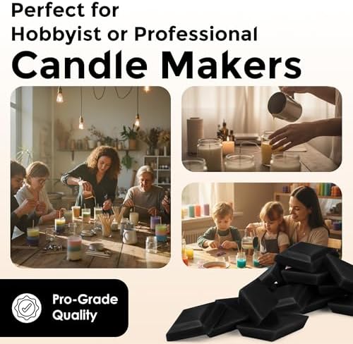 Black Candle Dye Chips, Soy & Paraffin Candle Making, 50 Pack