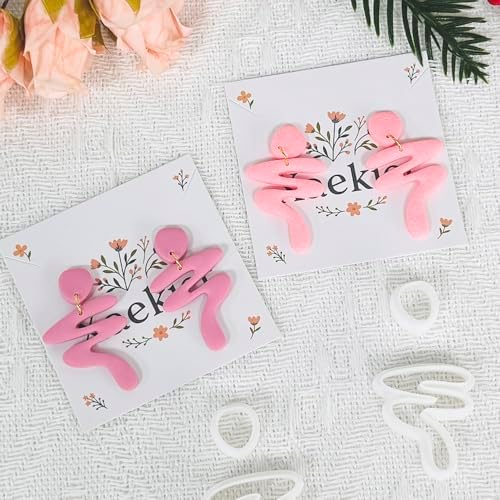 Xaekicr Abstract Woman Shape Polymer Clay Cutters – Modern Clay Earring Cutters for Jewelry Making, Clay Tools for Polymer Clay Molds, Set of 2