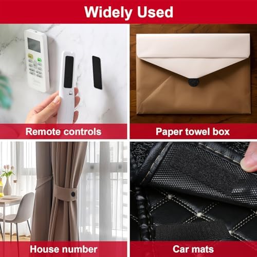 138 Sets Nylon Heavy-Duty Hook and Loop Tape, Various Sizes for Crafts, Office Use, and Wall Mounting