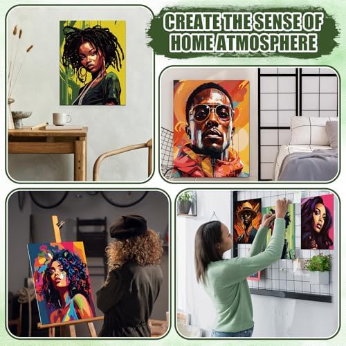 Sherr 140 Pcs 20 Set Pre Drawn Canvas Painting Kit, Cool Gentlemen and Lady