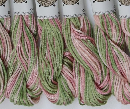 KCS Big skeins of 25 Meters Size 25 Color Variegated Cross Stitch Stranded Threads,6 skeins,4500