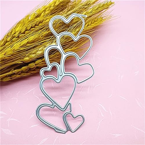 Scrapbooking Die-Cuts for Card Making, Christmas Metal Cutting Dies, Paper Craft Punch Template, Background Embossing Stencils, DIY Album Décor (Heart Border-12.5x5.7cm)
