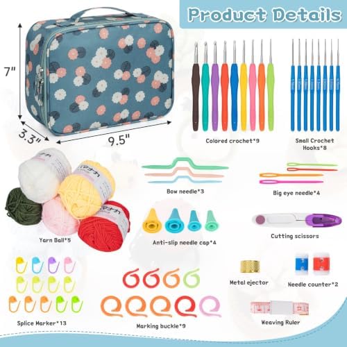 GMAK Crochet Kit for Beginners Adults, All in One Crochet Set Include Yarns