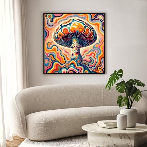 Diamond Art Kits for Adults & Beginners, Mushroom Diamond Painting Kit