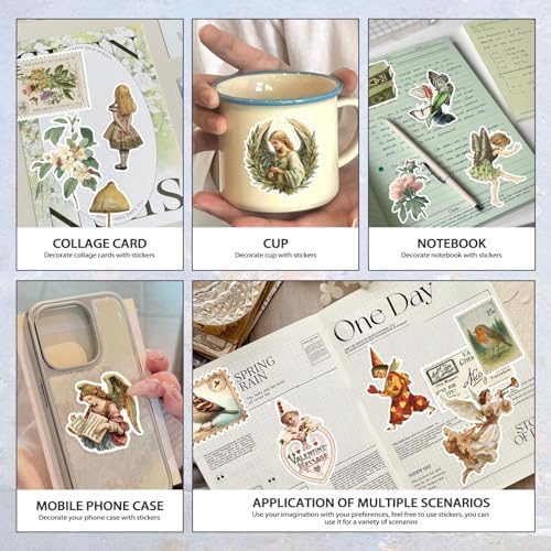 Vintage Sticker Book Washi Paper Aesthetic Journaling Scrapbook Stickers