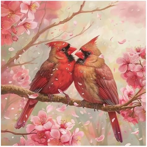 KUKUDEM Cardinal Diamond Painting Kits for Adults, Diamond Art Kits 12x12In