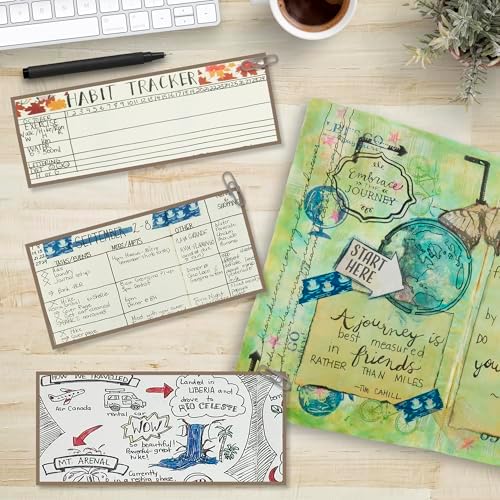 WANDERINGS Blank A6 Size Travelers Notebook Inserts | 4.1" x 5.8" (10.5 x 15cm) | 100 GSM Paper | 3 Hand-sewn Booklets / 180 Pages | Travelers Notebook Refills for Journals, Diaries, Planners