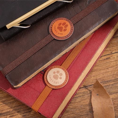 2PCS Vintage Elastic Leather Bookmark for Women, Elastic Bands Leather Book Marks, PU Bookmarks Planner Accessories, for Book Lover, Reader, Hardcover Journals, Notebooks, Planners, Binders