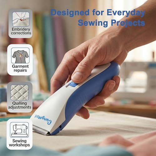 CUNGMAT Electric Stitch Remover Kit, Storage Case, 2 Blades, Rechargeable