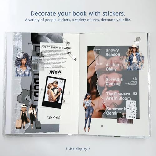 People Stickers Book for Adults - Journaling Supplies Kit for Junk Journal Scrapbooking Planners Collage Art Crafts