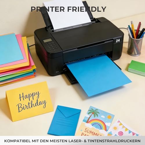 Koogel 60 Sheets Colored Craft Paper, 8.27" x 11.7" (A4 Size)