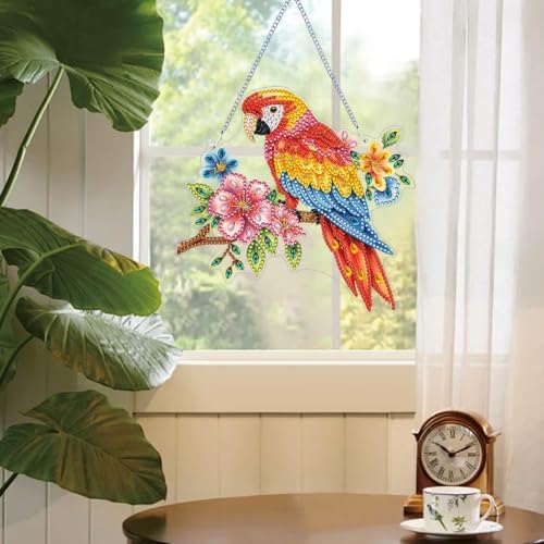 ARPADAMO Bird Diamond Art Kits for Adults, Acrylic Hanging Suncatcher