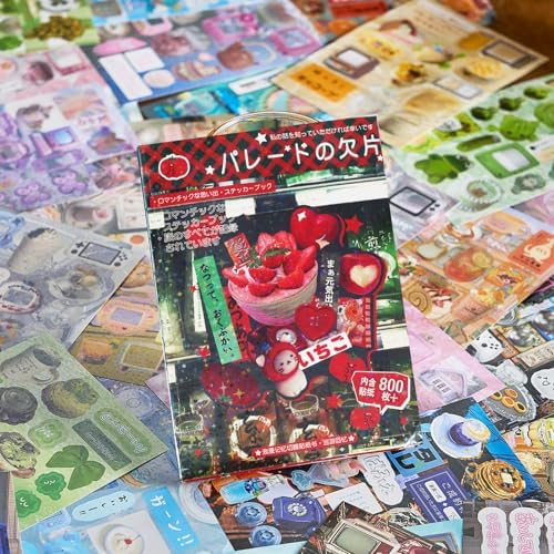 45 Sheets Japanese Sticker Book Manga 800+ Heisei Retro Romantic Memory Scrapbook Stickers Cute Korean Stickers for Journaling Scrapbooking Kawaii Food Sticker for Kids Adult DIY Cosmtic Books