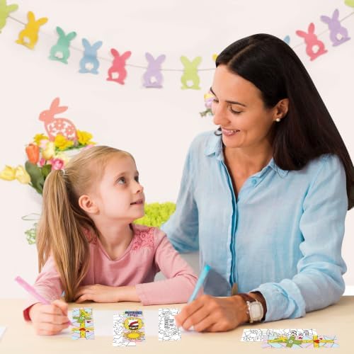 72Pcs Easter Color Your Own Bookmarks, Coloring Blank Bookmarks for Kids