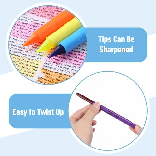 Mr. Pen- No Bleed Gel Highlighters, Fluorescent Assorted Colors, 12 Pack