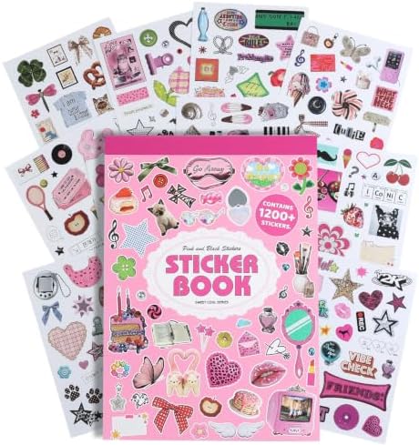 Washi Stickers Set Vintage Aesthetic Sticker Book for Journaling, DIY Decorative Paper Sticker Decals for Bullet Journal Art Scrapbooking Diary Card Craft Gift Album (Aesthetic Style 4)
