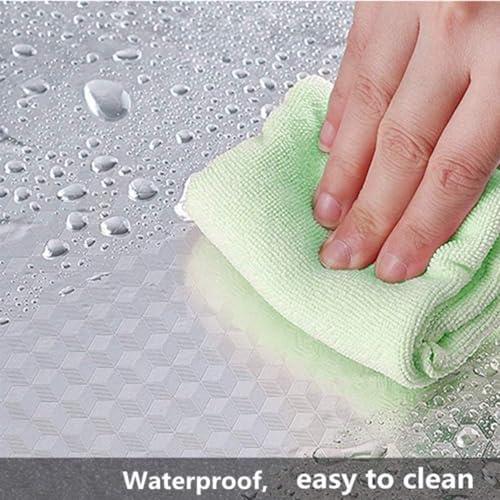 Soqool Kitchen Oil Water Proof Wallpaper, Peel and Stick Aluminum Foil Backsplash Protector, Self Adhesive Waterproof Contact Paper for Cabinet, Drawer, Shelf Liner, Countertop Cover,15.7x196.8 Inch