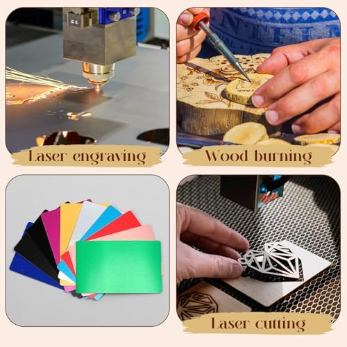 Tondiamo 137 Pcs Laser Engraving Materials, Cutting Blanks Explore Kit