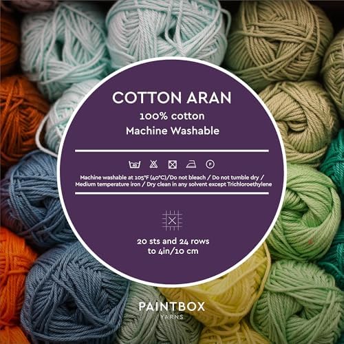 Paintbox Yarns 100% Cotton Aran Yarn 1.76oz / 50g, 93yds / 85m