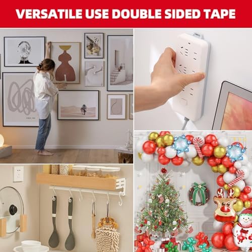 3M Double Sided Tape Heavy Duty 2in x 10ft, Removable Mounting Tape