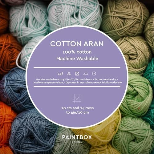 Paintbox Yarns 100% Cotton Aran Yarn 1.76oz / 50g, 93yds / 85m