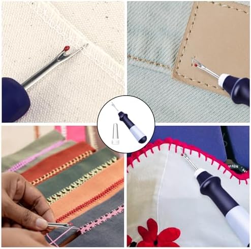 Needle and Thread Seam Ripper, Rippers for Sewing and Thread,Remover Stitch Tool for Hand Sewing, Knitting, Cross Stitching, Embroidery and Thread Removal (Blue)