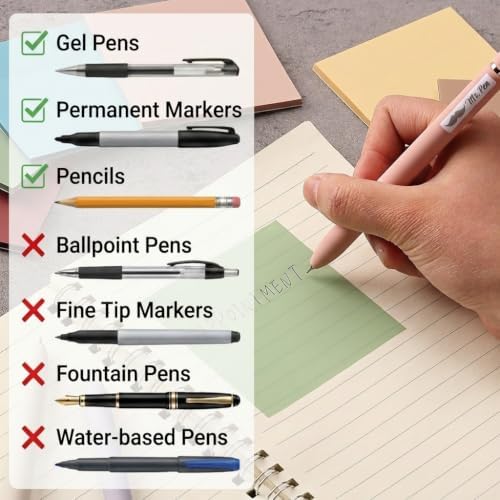 Mr. Pen- Transparent Sticky Notes, 3" x 3", 12 Pads, 600 Sheets | See Through Self-Adhesive Notes for Bible Journaling and Studying, Water-Resistant, Easy to Peel, Clean Removal