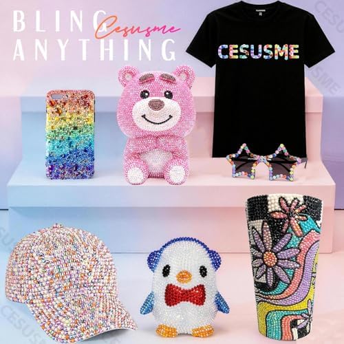 28000 Pcs Color Rhinestones Bedazzling Kit, Light Red Resin Gems for Crafts