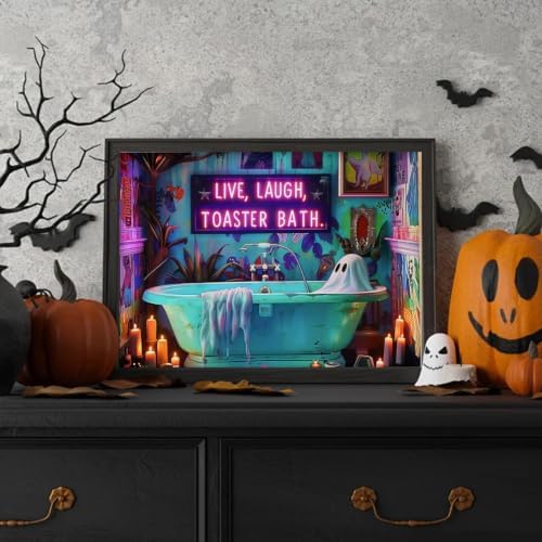 VeGuude Halloween Diamond Art Kits for Adults Home Wall Decor Gift 16x12 in