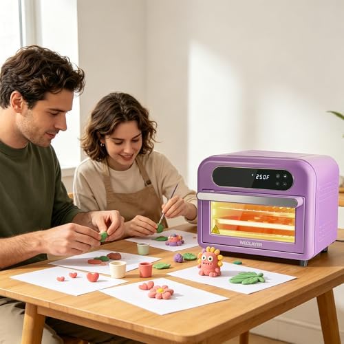 12L Polymer Clay Oven with Fast Preheat,Precise Temperature and Time,13QT/12L 120V 1200W Large Capacity Electric Oven for bake Clay,Polymer Clay Tools,Includes Tray,Wire Rack,Thickened Gloves