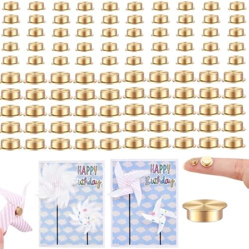 100 Pcs Mini Metal Rotating Bearings for DIY Handmade Crafts Paper Cards Scrapbooking, 360°Rotation Smooth Spin Mechanism Spinner for Jewelry Making Nail Decor Crafts Project Tools 8x10x3mm&5x7x2.5mm