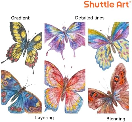Shuttle Art 60 Metallic Colored Pencils, Colored Pencils for Adult Coloring, Soft Core Coloring Pencil in Gift Tin Box, Drawing Pencil for Kids Adults Beginners Artists Drawing Sketching