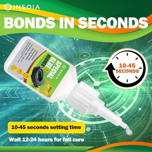 INSOIA Super Rubber Glue Clear, 20g, Strong Bond, with Precision Tips