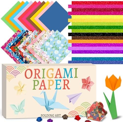 hapray Japanese Origami Paper & 360 Flash Star Origami Kit for Kids 5-12