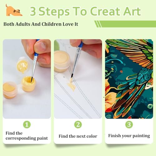 Reivworl Hummingbird Paint by Numbers Kit for Adults Beginner 16×20 inch
