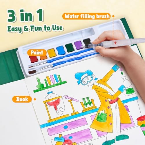 JoyCat Paint with Water Coloring Books for Toddlers (Occupations)