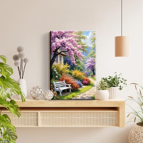JOOZ 5D Landscape Diamond Painting Kits for Adults with Frame, 8x12 Inch