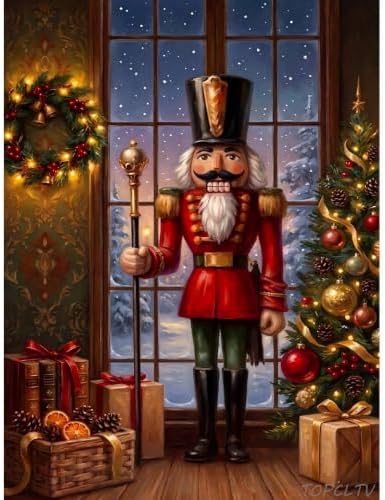 Christmas Diamond Art Kits for Adults, Holiday Nutcracker Diamond Painting
